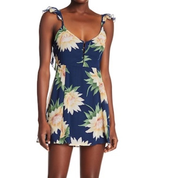 NWT Show Me Your Mumu Delilah Sunflower Mini Dress - Picture 5 of 5